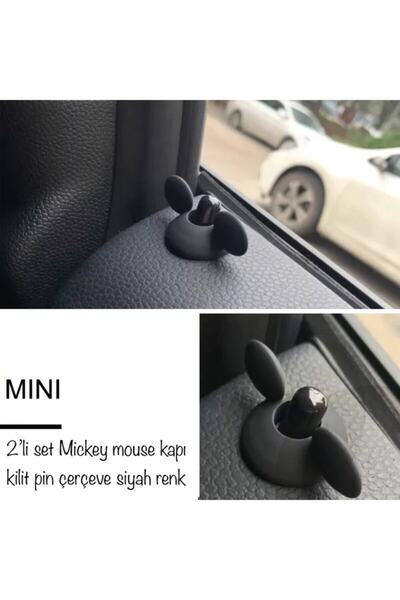 RoseTR Mini Kapı Kilit Pin Çerçeve Siyah Silikon Aksesuar R50 R53 R56 F55 F56...