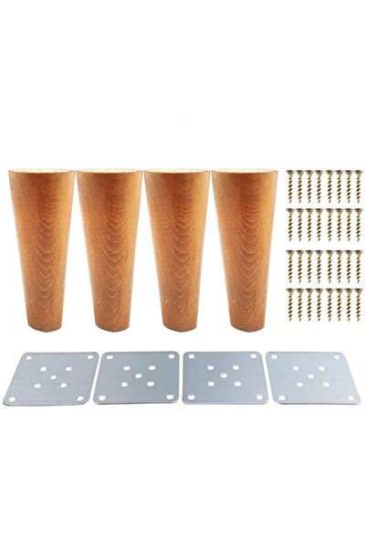 TepeAksesuar Ağaç Açılı Konik Ayak -mobilya, Baza, Koltuk, Tv Ünitesi Uyumlu ...