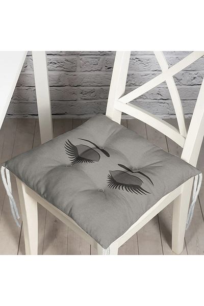 Realhomes Modern Eyelash Digital Printed Fluffy Square Chair Cushion