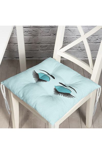 Realhomes Modern Eyelash Digital Printed Fluffy Square Chair Cushion