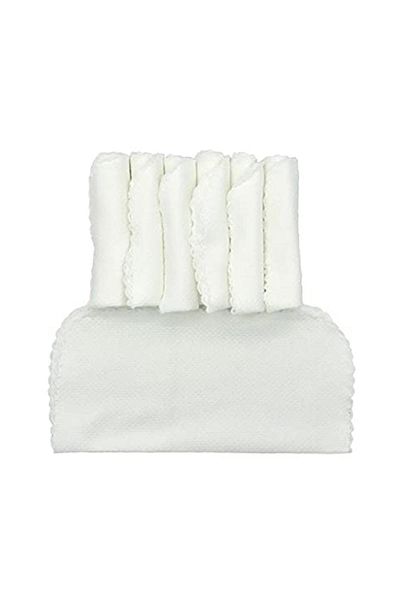 Capps Cap&more Baby Mouth Wipe Set (Pack of 7), Unisex, Soft and Extra Absorbent 100% Cotton-ecru