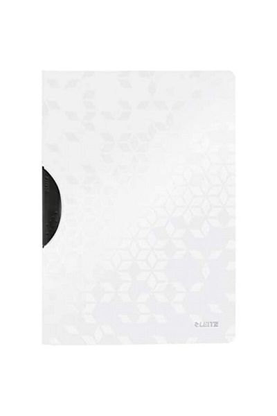 Leitz Compression File Colorclip Active Wow Back Clip Metallic White 4185