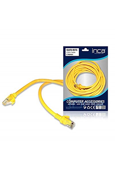 Inca Icat6-05ts Cat6 26 Awg 5 M, Sarı Poşet Kategori: Data Kablosu