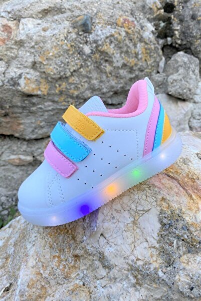 Vicco Pembe - 220.f21y212 Sun Bebe Işıklı Pudra Kız Çocuk Ayakkabı