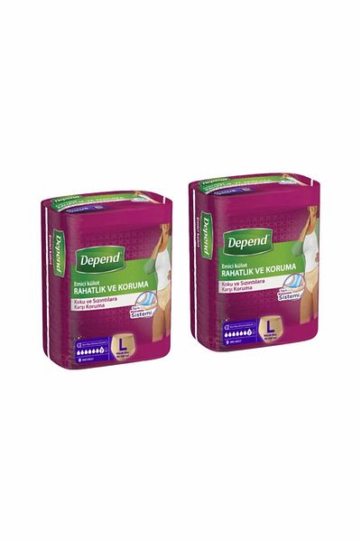 Depend Absorbent Panties 9-Piece Large Size Women's 2-Pack