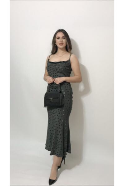 yelizyavuzcollection Kadın Füme Askılı Elbise