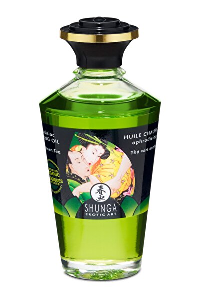 Shunga Yeşil Çay Kokulu Aphrodisiac Warming Oil 100ml