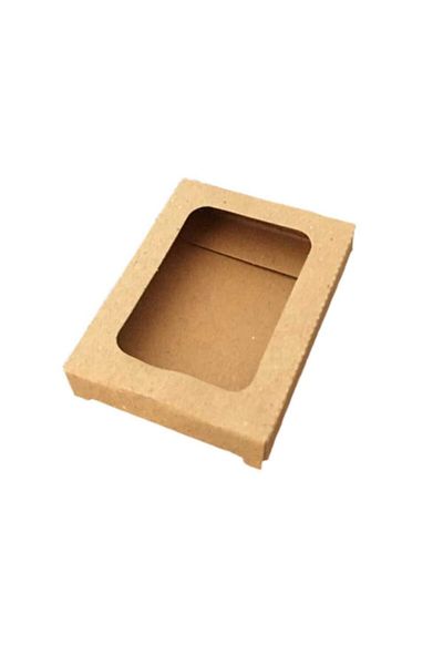 Eminonutoptanci Box Cardboard Single Soap Box 5x6.2 cm 50 Pieces Kraft