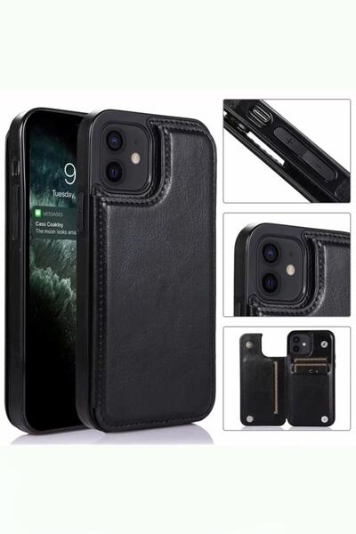 LUCOO LİFE Leather Phone Case with Wallet and Card Section for iPhone 11