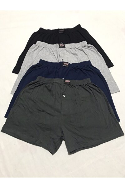 Sedef Yıldızı Ανδρικό μποξεράκι 4τμχ 4χρωμο με κουμπιά 100% βαμβάκι