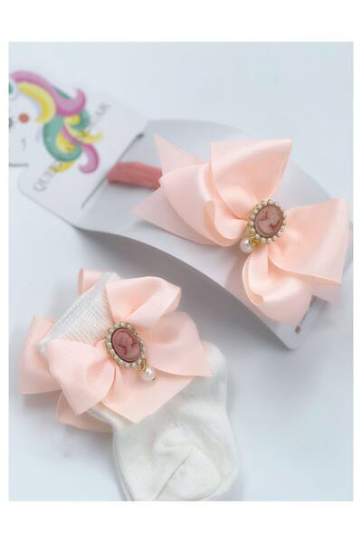 QUEEN AKSESUAR Custom Design Luxury Set with Metal Pearl Brooch Baby Girl Soc...