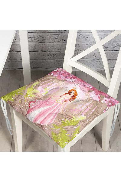 Realhomes Princess Girl Deen Digital Printed Decorative Fluffy Chair Cushion