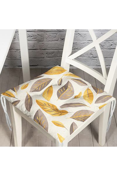 Realhomes Colorful Autumn Leaves Specially Designed Modern Fluffy Chair Cushion