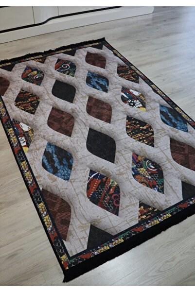Just Arte Üçboyutlu Dijital Baskılı Mutfak Halısı Dekoratif Kilim Kaymaz Taba...
