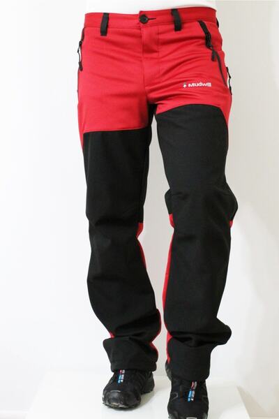 Mudwill Ανδρικό κόκκινο χειμερινό παντελόνι Softshell εξωτερικού χώρου