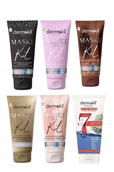 Dermokil Kil Içerikli Doğal Maske Seti 5x75ml Ve 7 Etki Günlük Cilt Bakım Kür...