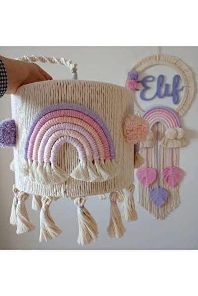 Genel Markalar Makrome Avize Ve Isimli Kapı Süsü Seti