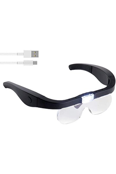 hitteknoloji Işıklı Gözlük Büyüteç Şarjlı Büyüteç 5 Lensli Tekstilci Büyüteci...