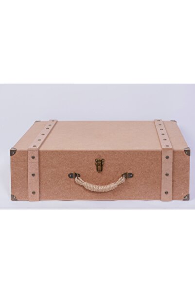 Özka Hobi Ahşap Ahşap Ham Mdf Boyanabilir Büyük Boy Dekoratif Bavul - Çanta