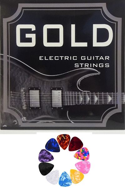 Anatolia Gold Electric Guitar String Set + 1 Piece Pick