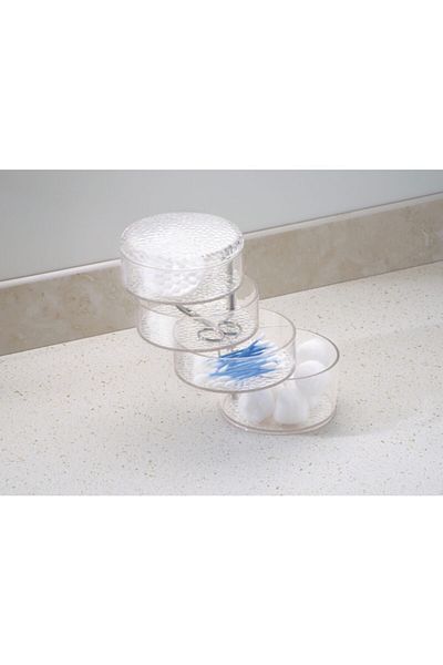 Bosphorus 2 Liter Cosmetic and Makeup Organizer - 4 Compartments, 11x11x18cm