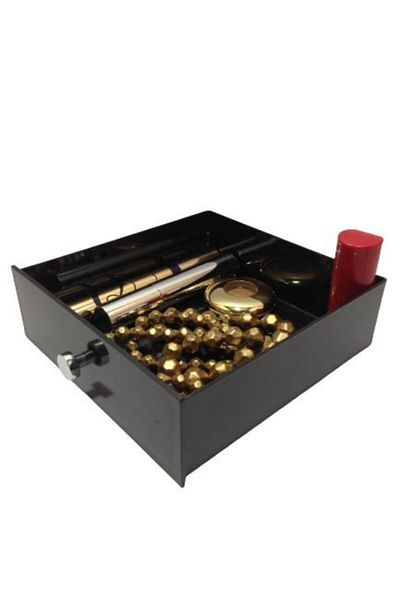 Bosphorus Homi In-Drawer Cosmetic and Jewelry Organizer, Black, 15X16X4 cm