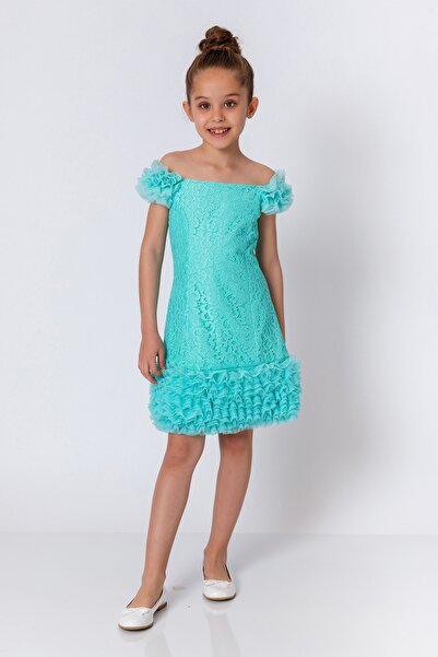 incity Girl's Lace Mint Dress