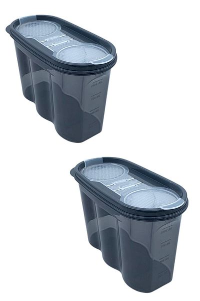 Buffer ® حاوية تخزين طعام بمقياس 2 غطاء - 1.2 لتر - Sa930
