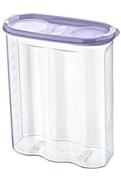 Buffer 2.4 Liter Food Dry Food Storage Box - 10 Pieces, 2 Lids, Scale
