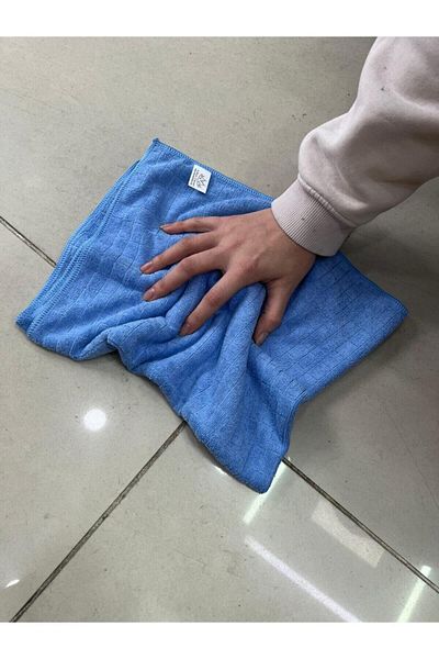 alorez 1 Piece Most Comfortable to Wring Large Size Blue Checkered Floor Cloth 50x70 Cm Microfiber Cloth