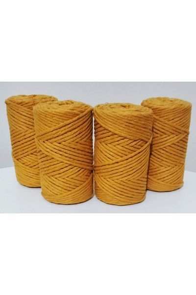 HÜKÜMRAN Hkmrn Macrame Thread Color Mustard Scannable 1 Kg