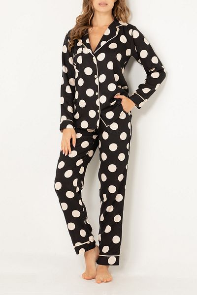 Doremi Set pijama moale din viscoză naturală cu buline