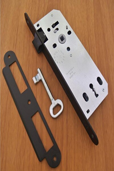 Azm Hırdavat Metlox Siyah Oval Oda Sessiz Kapı Kilidi 40 Mm