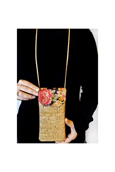 Yozakura Design Vegan Mantar Derisinden Mantar Askılı Cep Telefonu Ve Kartlık...