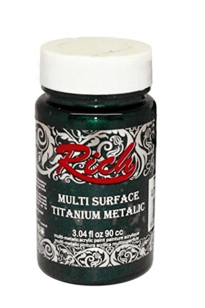 Rich Multi Surface Titanium Metallic-metalik Akrilik Boya 90cc Antik Yeşil Antique Green 2554
