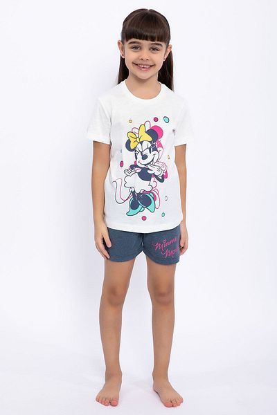 Minnie Mouse Disney Girl's Cream Shorts Set