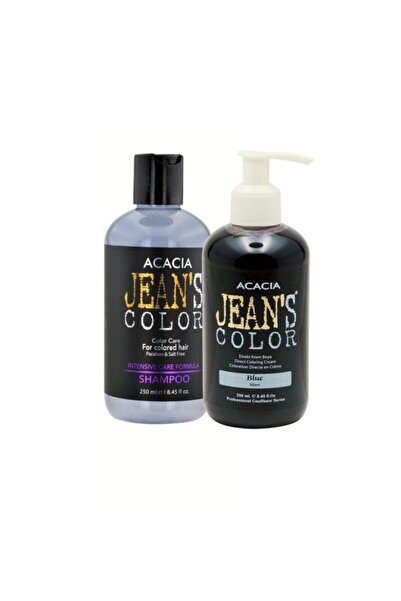 Acacia Jean's Color Mavi 250ml. Amonyaksız Balyaj Renkli Saç Boyası Boya Koru...