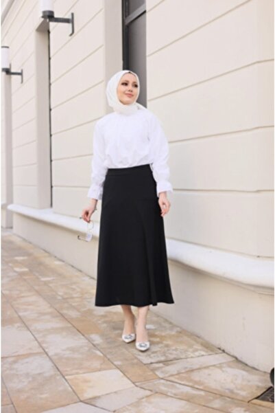 YILMAZBARMAZ Fusta neagră evazată de damă