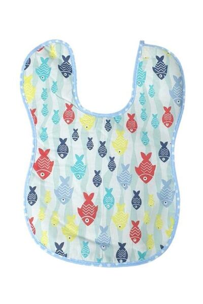 Akyüz Bebe Fish Patterned Large Combed Cotton Apron