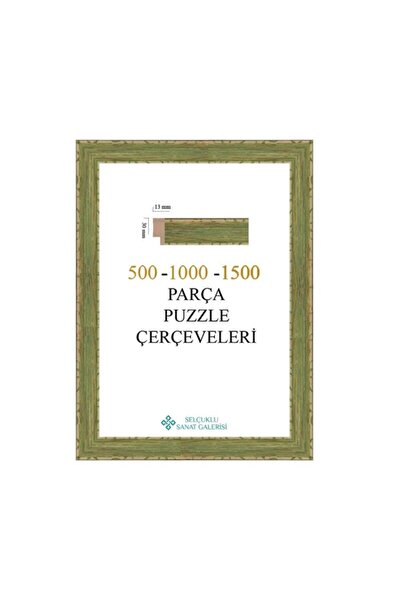 Selçuklu Sanat Puzzle Çerçevesi 30 Mm 35x50 Cm (500'luk) Pcv Camlı Yeşil
