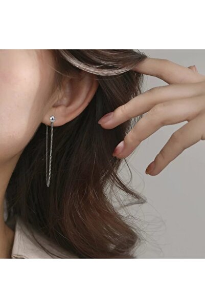 TakıConcept Çift Taraflı Zincirli Gothic Punk Küpe