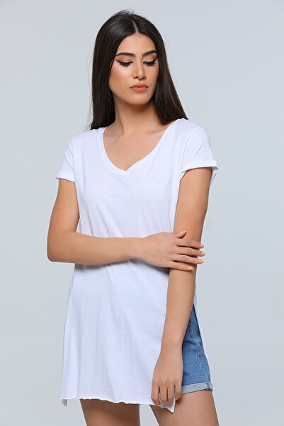 Winmoda34 Μπλουζάκι με σκίσιμο