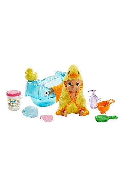 Barbie Bebek Bakıcısı Özellikli Minik Bebekler Banyo Zamanı (ghv84)