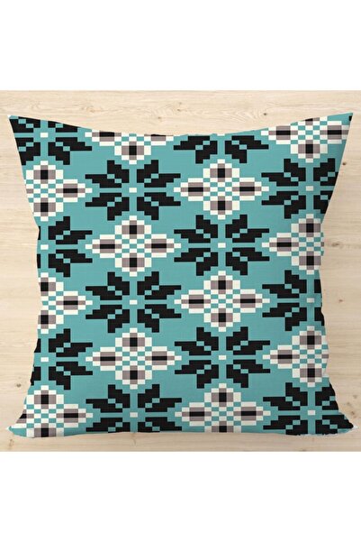 LadiesHome Двосторонній чохол на подушку 43x43 з автентичним дизайном на замо...