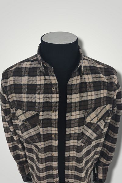 Marca Uno قميص Lumberjack الشتوي ذو القصة الواسعة جدًا
