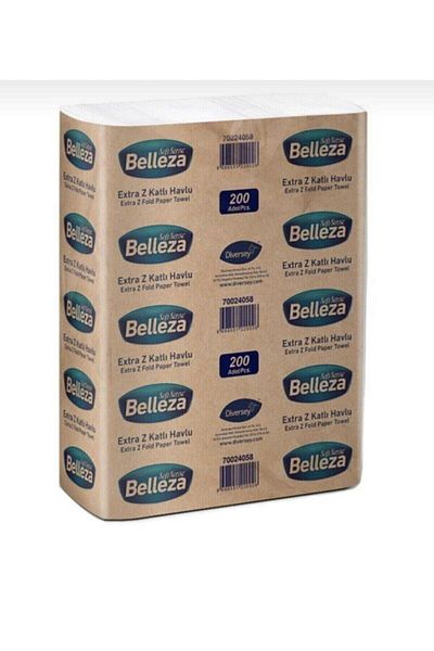BELLEZA Long Extra Z Layer Dispenser Towel 20x24 Cm 200x12 Pack