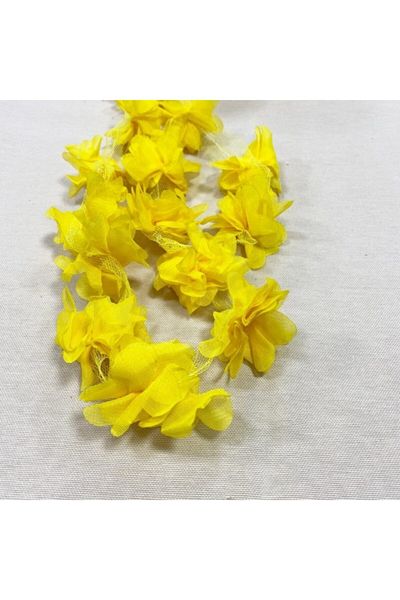 Aker Hediyelik Κίτρινο 1m Rose Laser Φτηνό Trending Tulle Edge Ornament Textile Design Ύφασμα Τεχνητό Στολίδι