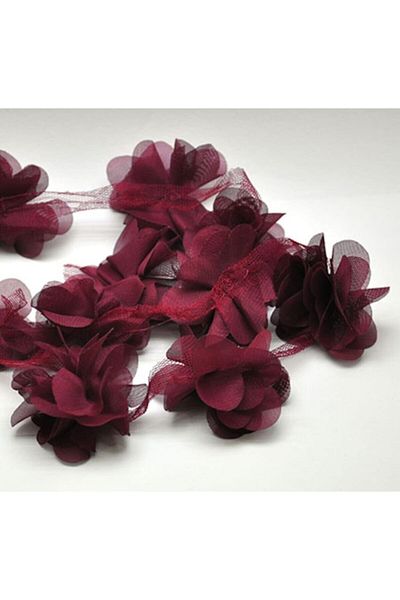 YENİ HEDİYELİK DÜNYAM Βουργουνδία Laser Cut 410cm 50's Rose Fabric - Υπέροχο χειροποίητο στολίδι Χόμπι Προμήθειες γάμου