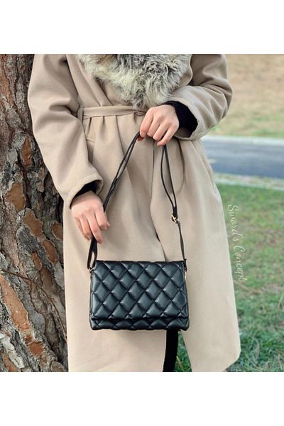 SWORDS CONCEPT Crossbody Quilted Bag Black