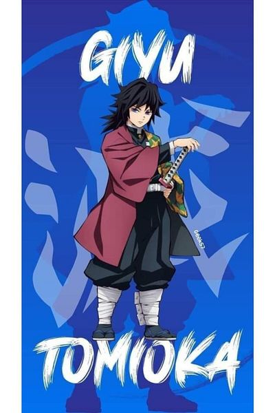animeandyourworld Giyu Tomioka Anime Notebook - 1 Piece, A4 Size, 21*29 Cm, Ringed Unlined Design